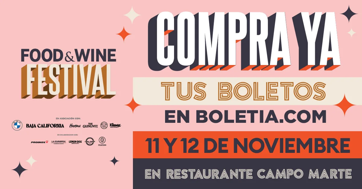 Cartel del Food & Wine Festival, 11 y 12 de noviembre de 2023